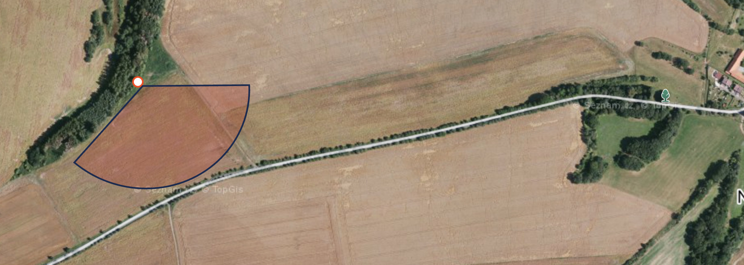 Základní střelecký prostor včetně rezervy 100 MRAD
